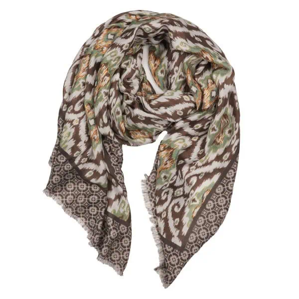 Zelly Geometric Scarf - Taupe