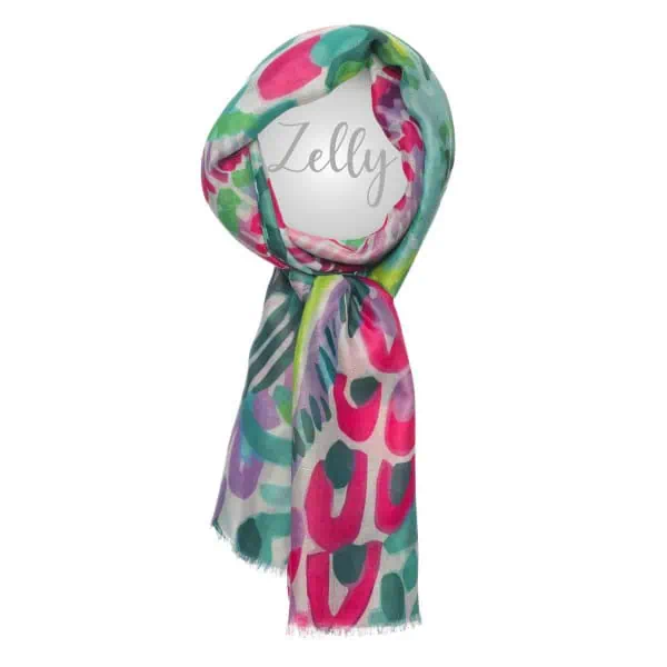 Zelly Abstract Summer Scarf - Green