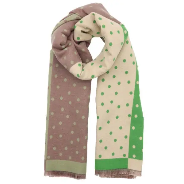 Zelly Dotty Scarf - Green