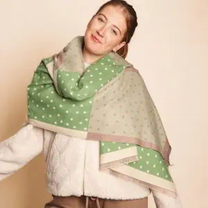 Zelly Dotty Scarf - Green - Image 2