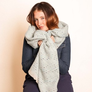 Zelly Winter Speckled Scarf – Blue - Image 3