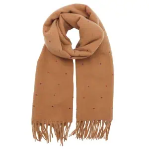 Zelly Winter Scarf with Dots - Caramel