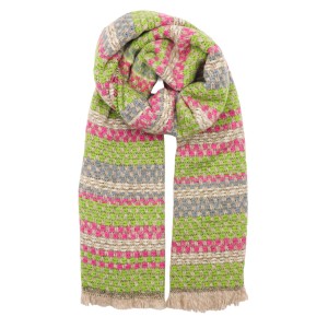 Zelly Abstract Winter Scarf - Green - Image 3