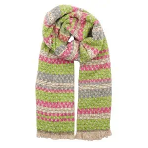 Zelly Abstract Winter Scarf - Green