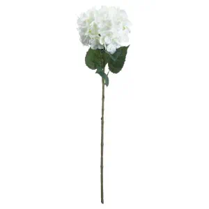 Single White Hydrangea Stem - Image 4