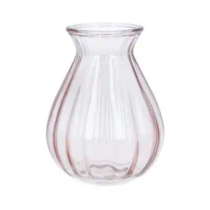 Gisela Graham Pink Posy Glass Vase