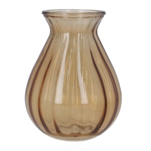 Gisela Graham Light Amber Posy Glass Vase
