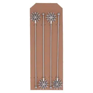 Snowflake Metal Cocktail Stirrers by Gisela Graham