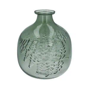 Gisela Graham Green Fern Impression Glass Vase - Image 2