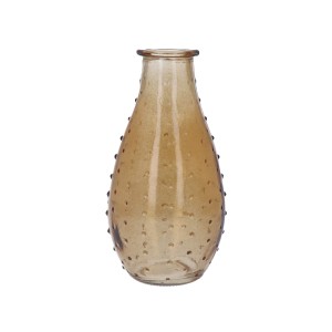 Gisela Graham Light Amber Dimple Pear Vase