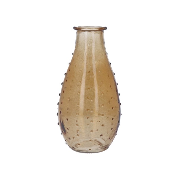 Gisela Graham Light Amber Dimple Pear Vase