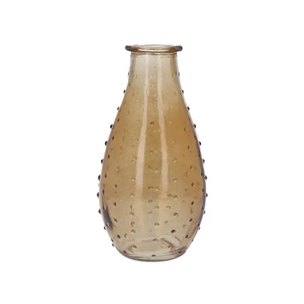 Gisela Graham Light Amber Dimple Pear Vase