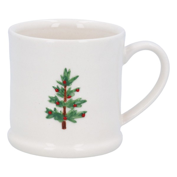 Gisela Graham Stoneware Mini Mug with Christmas Tree
