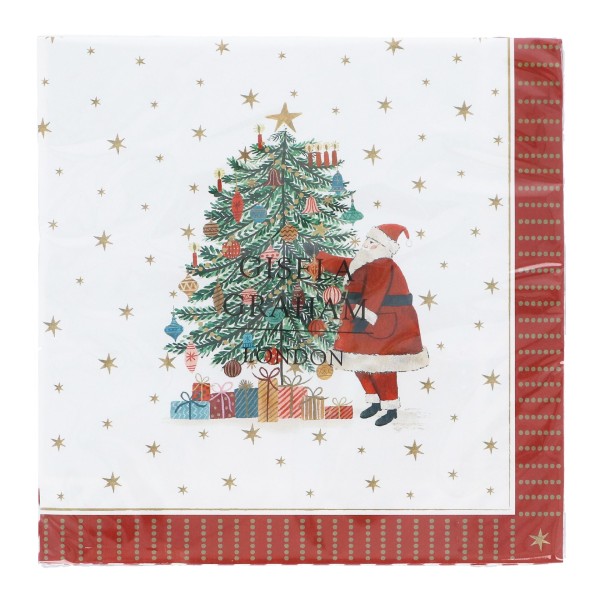 Nostalgia Santa / Tree Napkins, Pack of 20 by Gisela Graham