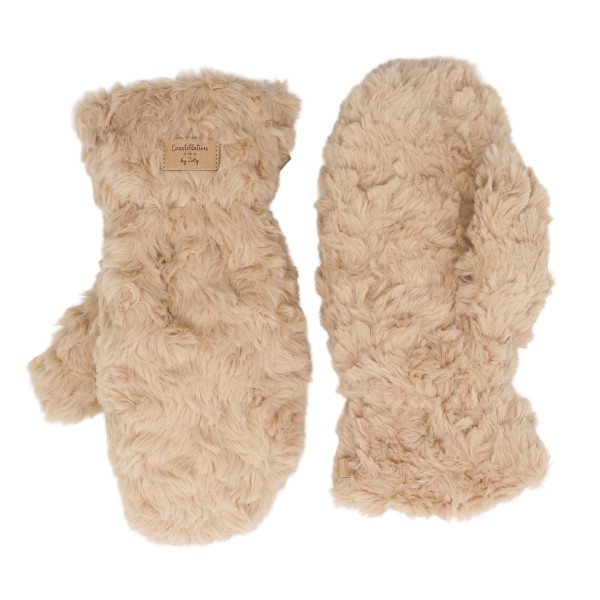 Zelly Constellation Teddy Mitts – Cream