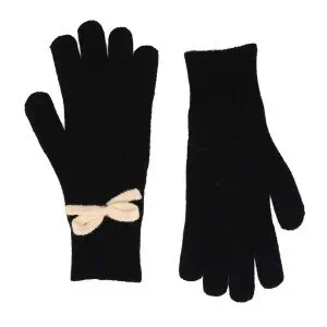 Zelly Bow Detailed Gloves - Black
