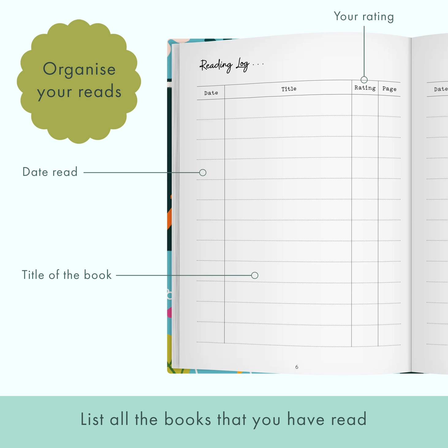 The Reading Journal | Book Tracker - Jaro Design Studio - 2 The Reading Journal | Book Tracker - Image 2