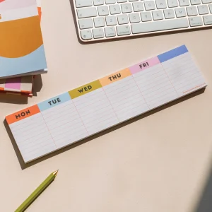 Jaro Design Studio and Wedding Wish List - Jaro Design Studio - 10 Good Tuesday, Keyboard Weekly Planner Pad - Colourful Grid