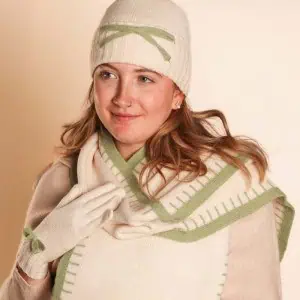 Zelly Green Edged Scarf - Image 3