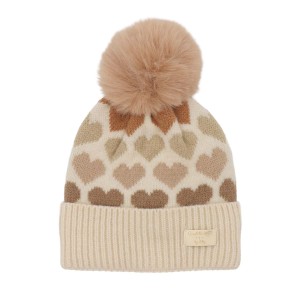 Zelly Children’s Constellation Hearts Hat – Cream