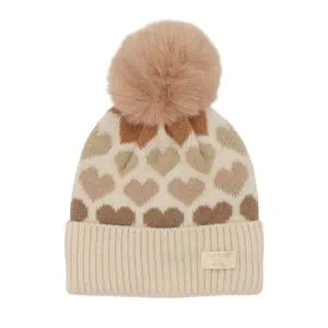 Zelly Children’s Constellation Hearts Hat – Cream