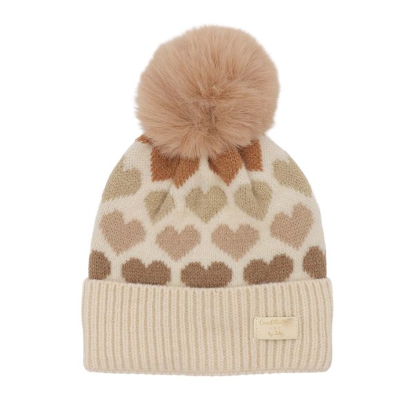 Zelly Children’s Constellation Hearts Hat – Cream