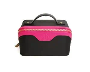 The London Train Case Co. - Black and Hot Pink Mini Train Case - Image 2