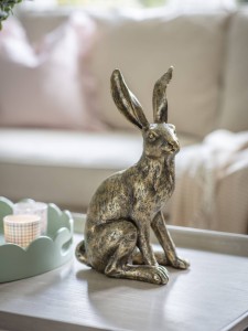 Laura Ashley Antiqued Large Sitting Hare Sculpture - Image 2