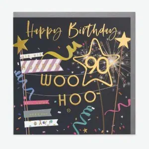 Belly Button Designs 90th Woo Hoo Greetings Card - Image 2