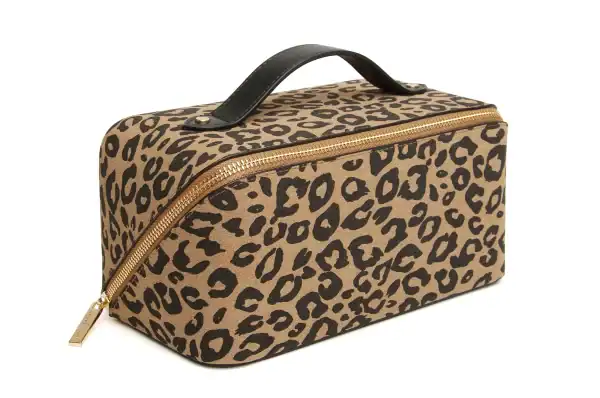 Alice Wheeler Train Case – Dark Leopard