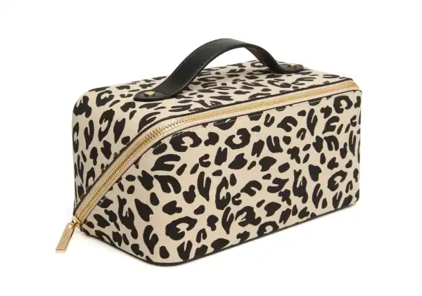 Alice Wheeler Train Case - Light Leopard