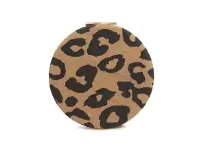Alice Wheeler Round Compact Mirror - Dark Leopard - Image 4