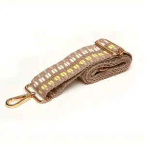Alice Wheeler - Stone Zig Zag Woven Shoulder Strap
