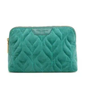 Alice Wheeler Velvet Make-up Bag - Teal