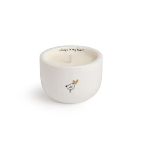 Belly Button Designs Always In My Heart Ceramic Candle
