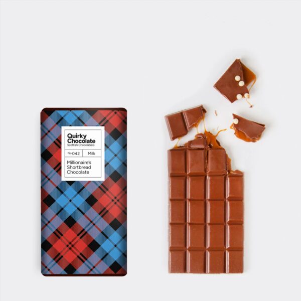 Quirky Chocolate - Millionaire's Shortbread Chocolate Bar, 100g