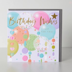 Belly Button Designs Birthday Balloons Greetings Card