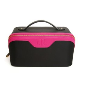 The London Train Case Co. - Black and Hot Pink Train Case