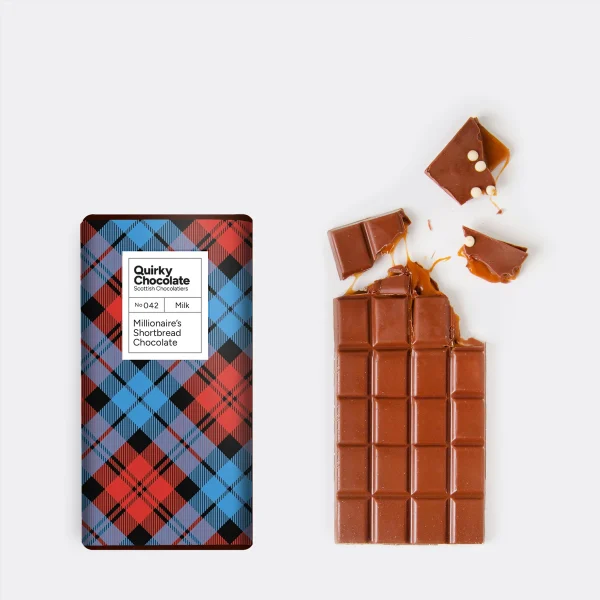 Quirky Chocolate - Millionaire's Shortbread Chocolate Bar, 100g