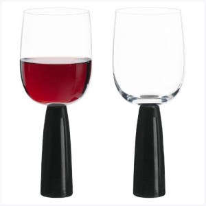 DRH Collection - Oslo Wine Glasses Black, Set of 2