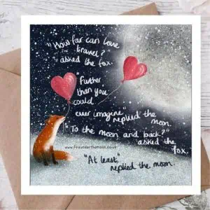 Fox Under The Moon - 'To The Moon And Back' Card
