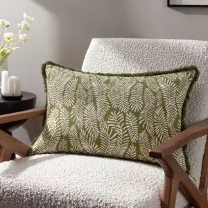 Hoem, Frond Cushion - Olive - Image 3