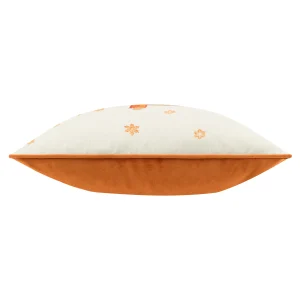 Furn, Gretel Velvet Piped Cushion - Cloud Dust/Ginger - Image 3