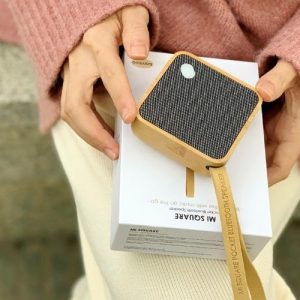 Mi Square Pocket Bluetooth Speaker, Bamboo - JX22