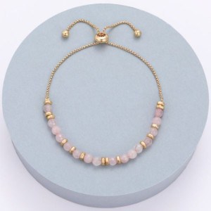 Gracee Jewellery, Pink Crystal / Gold Bracelet