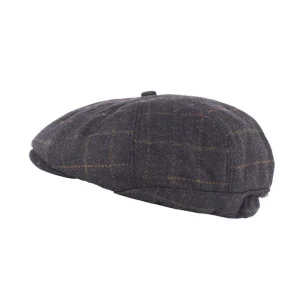 Heritage Traditions Peaky Stud Cap - Blue Box Tweed - Image 2