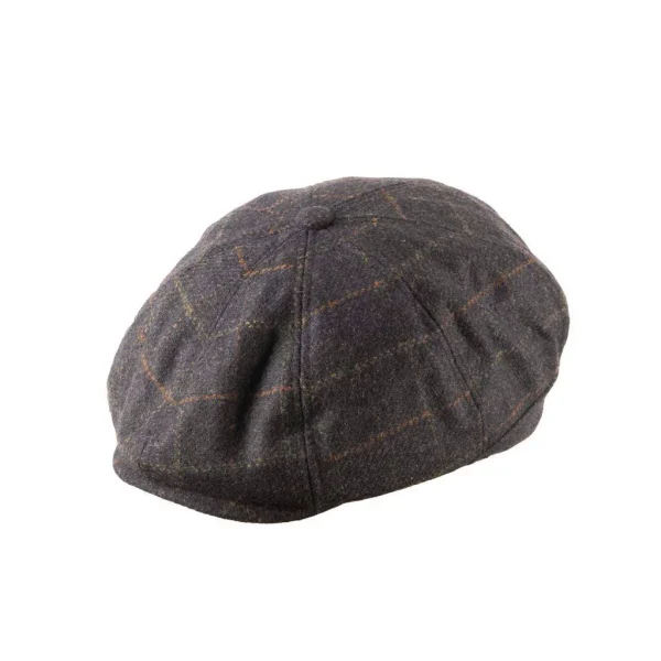 Heritage Traditions Peaky Stud Cap - Blue Box Tweed