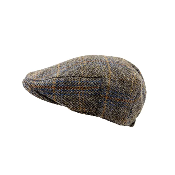 Heritage Traditions Mens Jumbo Herringbone Flat Cap – Brown