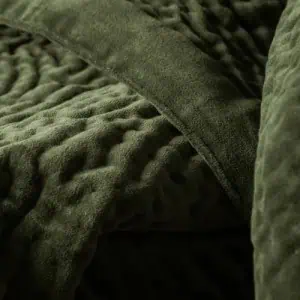 Voyage Maison, Haze Velvet Quilted Throw - Sage - Image 2