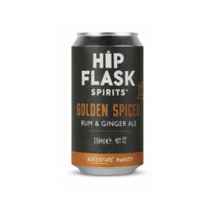 Hip Flask Spirits – Golden Spiced Rum and Ginger Ale